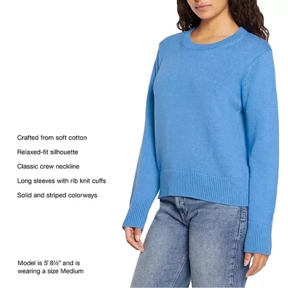 NWT Gap Women's Blue Crewneck Sweater XL - Picture 4 of 7